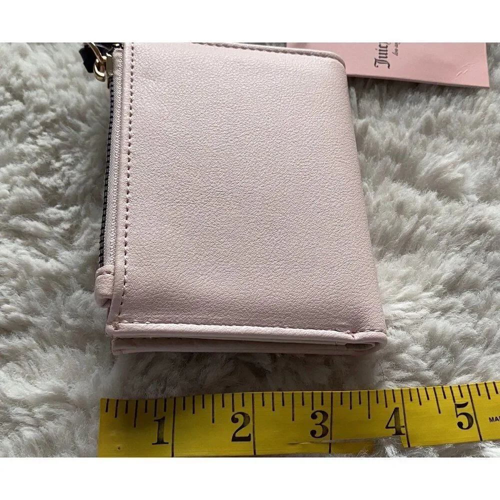 Juicy Couture Queen Of Everything Bifold Wallet With Pullout Card Case Blush NEW
